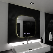 Oglinda LED Rectangulara 60x60 Aura Riflesso Puro MotionGlow Marcello, Sistem Dezaburire, Termometru si Ceas, Dimabila Oglinzi Marcello Default Title Alessandro Design