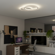 Lustra LED cu telecomanda LUCY 27W, 2 Cercuri, lumina Rece/Calda/Neutra, Dimabila, Alb Lustre LED cu Telecomanda Default Title Alessandro Design
