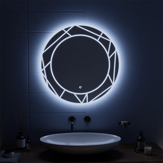 Oglinda LED Touch ASTRIX, 70cm, 6000K, Dimabila, Sistem Dezaburire