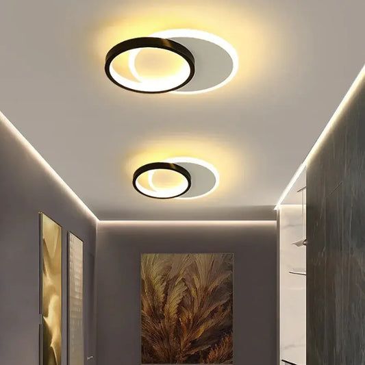 Aplica LED SMALON 26W, 2 Cercuri, lumina Rece/Calda/Neutra, Alb Negru Lustra LED Default Title Alessandro Design
