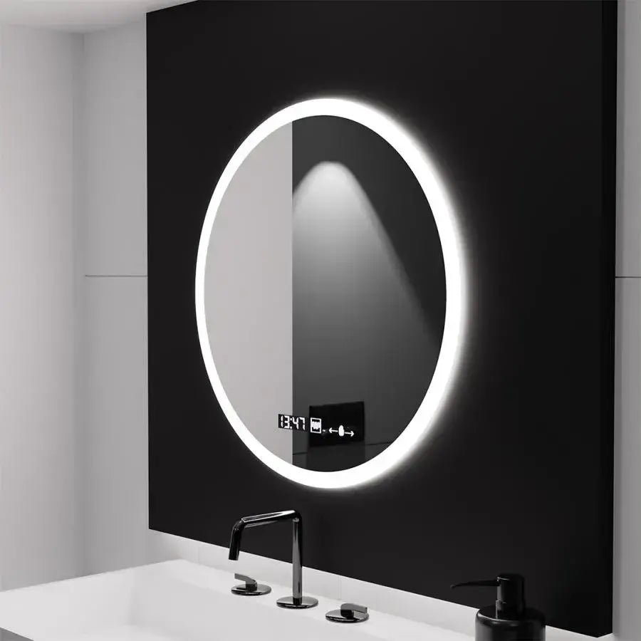 Oglinda LED Rotunda, 70cm, Elysee MotionGlow Marcello, Sistem Dezaburire, Ceas & Termometru, Dimabila Oglinzi Marcello Default Title Alessandro Design