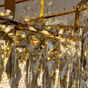 Candelabru Cristal TOPKAPI Eleganza 8x E14, Diametru 49cm, Auriu Lucios, Inaltime Reglabila Candelabre Cristal Default Title Alessandro Design