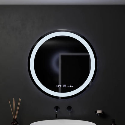Oglinda LED Rotunda, 60cm, Celeste MotionGlow Marcello, Sistem Dezaburire, Ceas & Termometru, Dimabila, Lumina Calda Neutra Rece 3000K/4000K/6000K Oglinzi Marcello Default Title Alessandro Design
