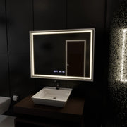 Oglinda LED Rectangulara, 120x80cm, Verite Imperial Silver Motion Glow Marcello, Sistem Dezaburire, Ceas & Termometru, Dimabila Oglinzi Marcello Default Title Alessandro Design