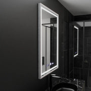 Oglinda LED Rectangulara, 60x80cm, Verite Imperial Silver Motion Glow Marcello, Sistem Dezaburire, Ceas & Termometru, Dimabila Oglinzi Marcello Default Title Alessandro Design