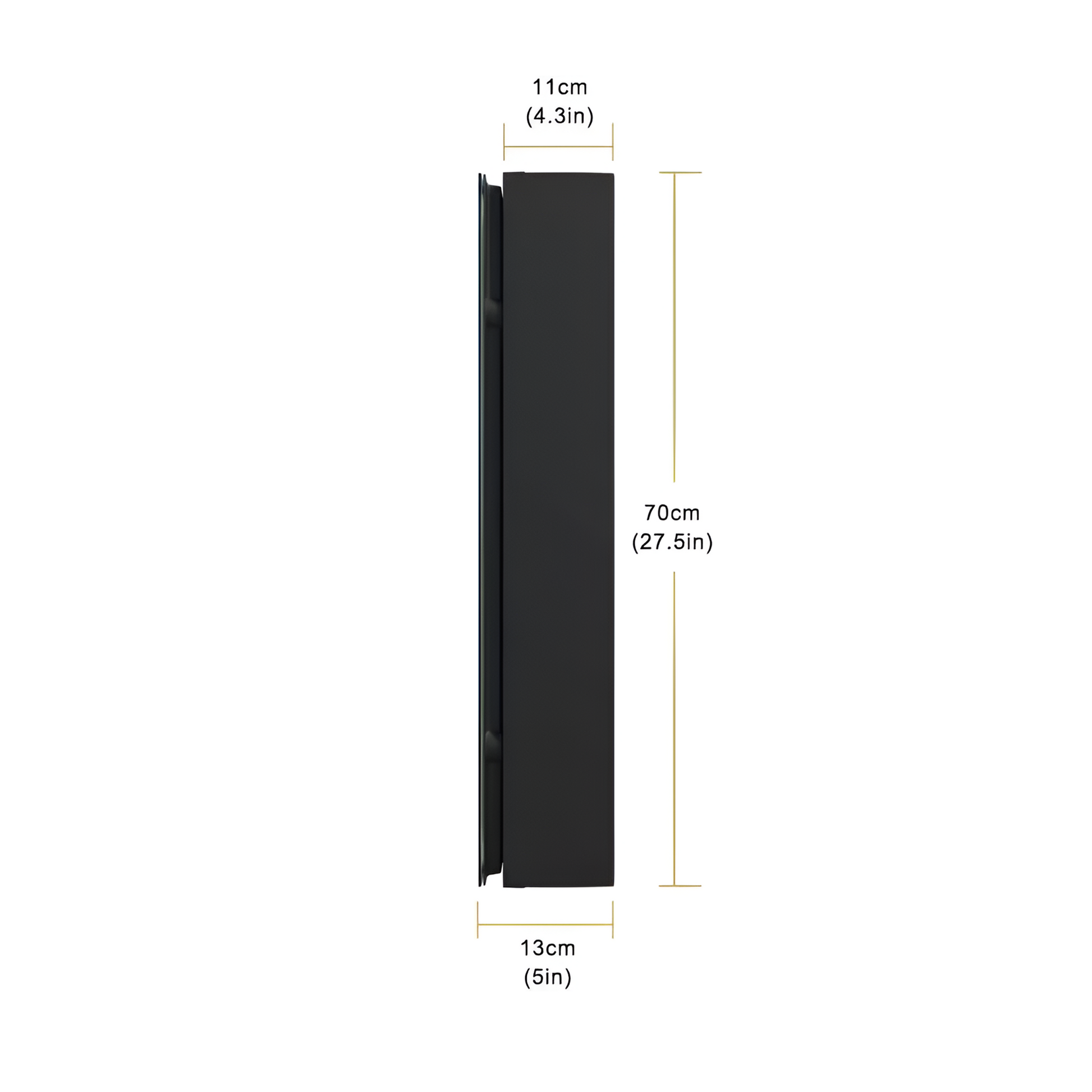 Oglinda LED cu Dulap STRATO 75x70 cm Negru Iluminare Completa si Depozitare Spatioasa Oglinzi Dulap Default Title Alessandro Design