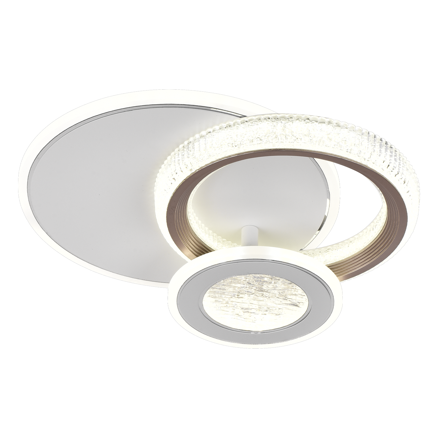 Lustra LED NYXORA 44W, 3 Cercuri, lumina Rece/Calda/Neutra, Alb Lustre LED Default Title Alessandro Design