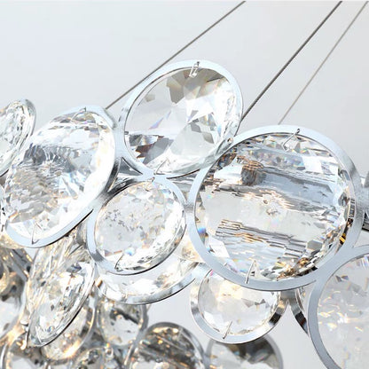 Candelabru Cristal Angelica 6XE14 Argintiu, Diametru 49cm, Inaltime Reglabila Candelabre Moderne Default Title Alessandro Design
