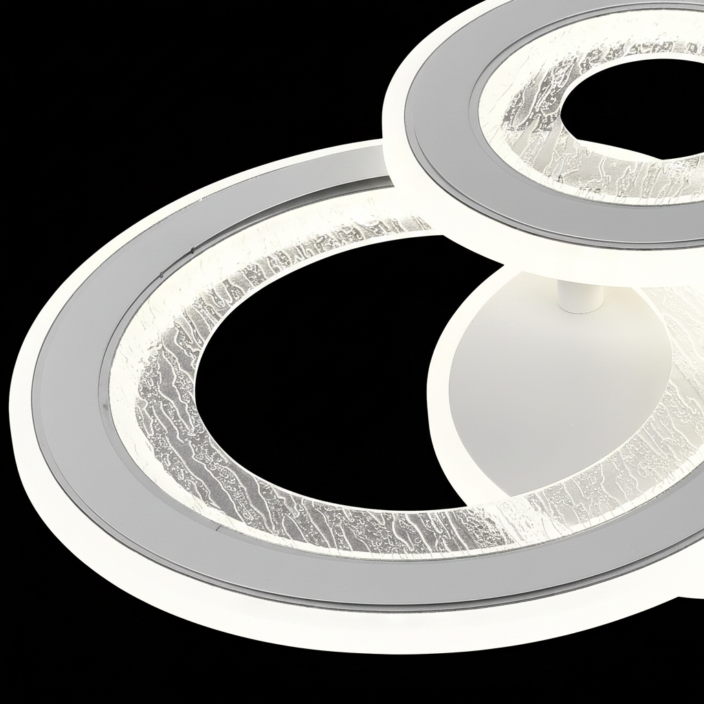 Lustra LED 53W, 3 Cercuri, lumina Rece/Calda/Neutra, Alb Lustre LED Default Title Alessandro Design