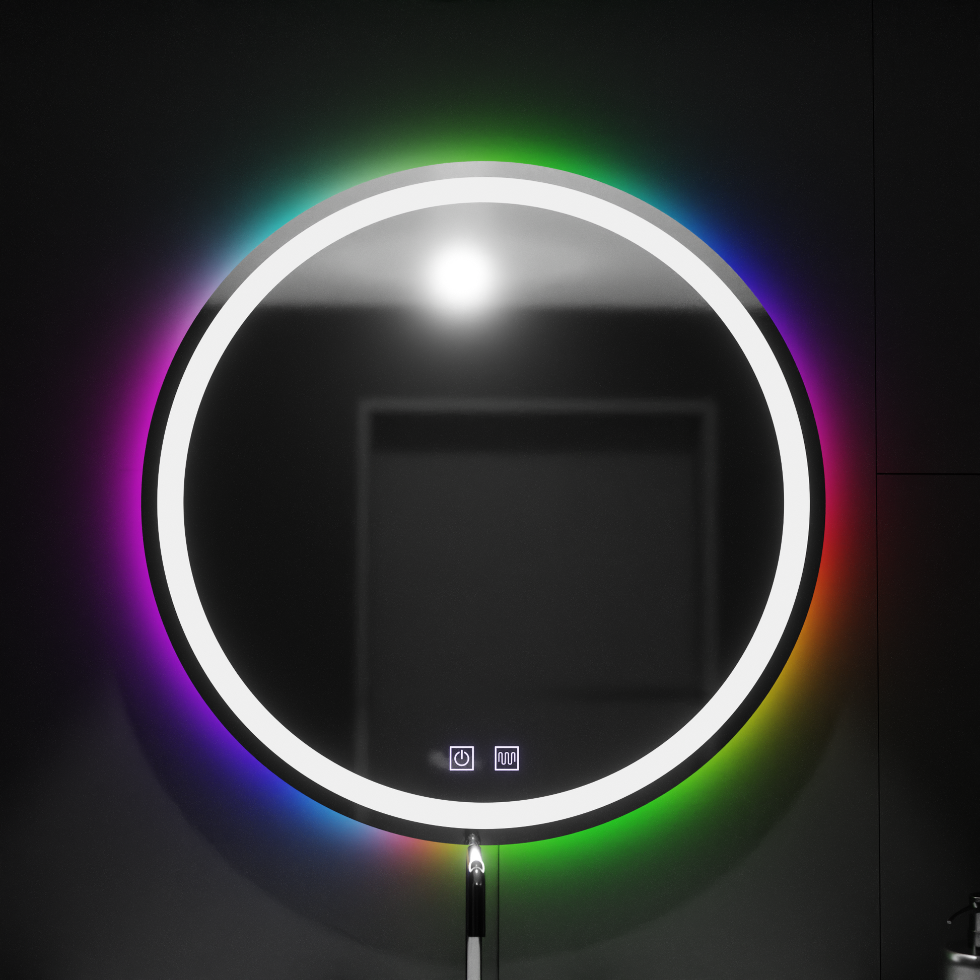 Oglinda LED Rotunda 60cm, Spectrum Touch, RGB, Sistem Dezaburire Oglinzi Korman E Default Title Alessandro Design