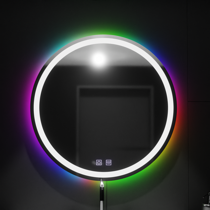 Oglinda LED Rotunda 60cm, Spectrum Touch, RGB, Sistem Dezaburire Oglinzi Korman E Default Title Alessandro Design