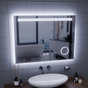 Oglinda LED Rectangulara, 80x60cm, Piano Touch, Sistem Dezaburire, Dimabila, Lumina Rece 6000K Oglinzi Korman E Default Title Alessandro Design