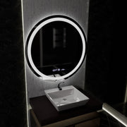 Oglinda LED Rotunda, 100cm, Celeste MotionGlow Marcello, Sistem Dezaburire, Ceas & Termometru, Dimabila Oglinzi Marcello Default Title Alessandro Design
