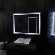 Oglinda LED Rectangulara, 80x60cm, Verite Imperial Silver Motion Glow Marcello, Sistem Dezaburire, Ceas & Termometru, Dimabila Oglinzi Marcello Default Title Alessandro Design