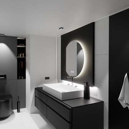 Oglinda LED Semiluna 54x60, Arcana Touch, Sistem Dezaburire, Dimabila Oglinzi Korman E Default Title Alessandro Design
