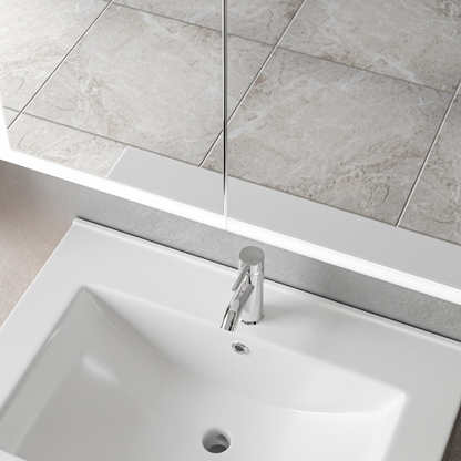Oglinda LED cu Dulap MODA 60x70 cm Alb Iluminare Perimetrala si Senzor Radar Oglinzi Dulap Default Title Alessandro Design
