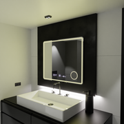 Oglinda LED Rectangulara, 80x60cm, Riflesso MotionGlow Marcello, Sistem Dezaburire, Ceas & Termometru, Lupa Cosmetica, Dimabila Oglinzi Marcello Default Title Alessandro Design