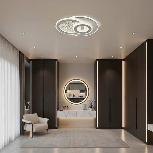 Lustra LED KOMPACTO 47W, 3 Cercuri, lumina Rece/Calda/Neutra, Alb Lustre LED Default Title Alessandro Design