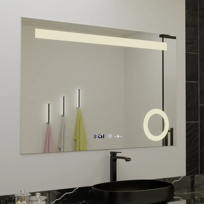 Oglinda LED Rectangulara, 80x60cm, ABSOLU MotionGlow Marcello, Sistem Dezaburire, Ceas & Termometru, Lupa Cosmetica, Dimabila Oglinzi Marcello Default Title Alessandro Design