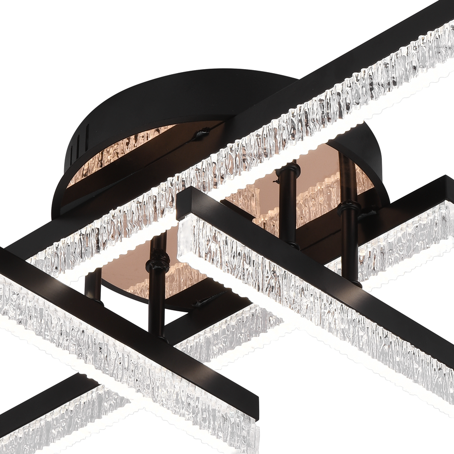Lustra LED cu Telecomanda LT179/4BK, 34W, 4 Elemente, Lumina Rece/Clada/Neutra, Dimabila, Negru Lustre LED cu Telecomanda Default Title Alessandro Design