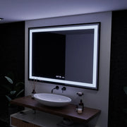 Oglinda LED Rectangulara, 100x65cm, Verite Majeste Noir Motion Glow Marcello, Sistem Dezaburire, Ceas & Termometru, Dimabila Oglinzi Marcello Default Title Alessandro Design