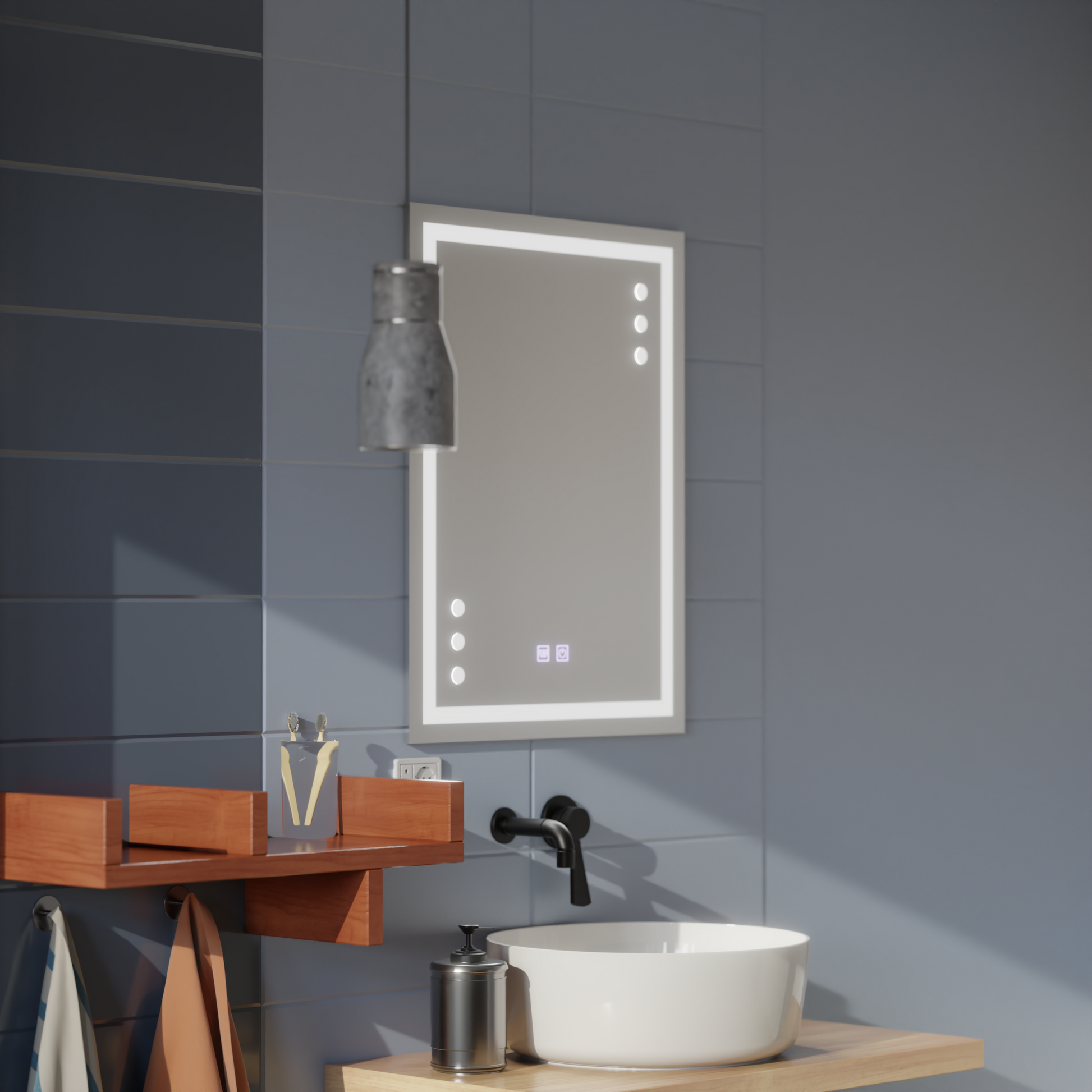 Oglinda LED Touch Infima Sistem Dezaburire 60X80cm Oglinzi Korman E Default Title Alessandro Design