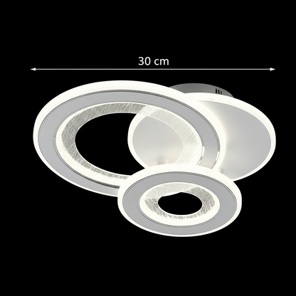 Lustra LED 53W, 3 Cercuri, lumina Rece/Calda/Neutra, Alb Lustre LED Default Title Alessandro Design