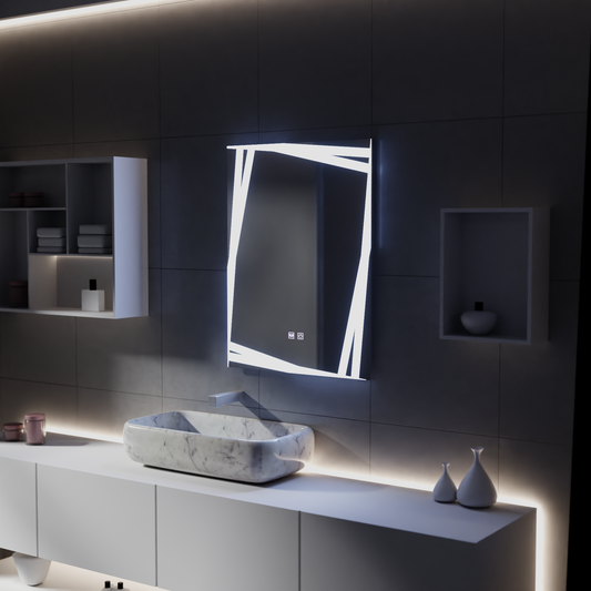 Oglinda LED Touch Infinitum Sistem Dezaburire 60X80cm Oglinzi Korman E Default Title Alessandro Design