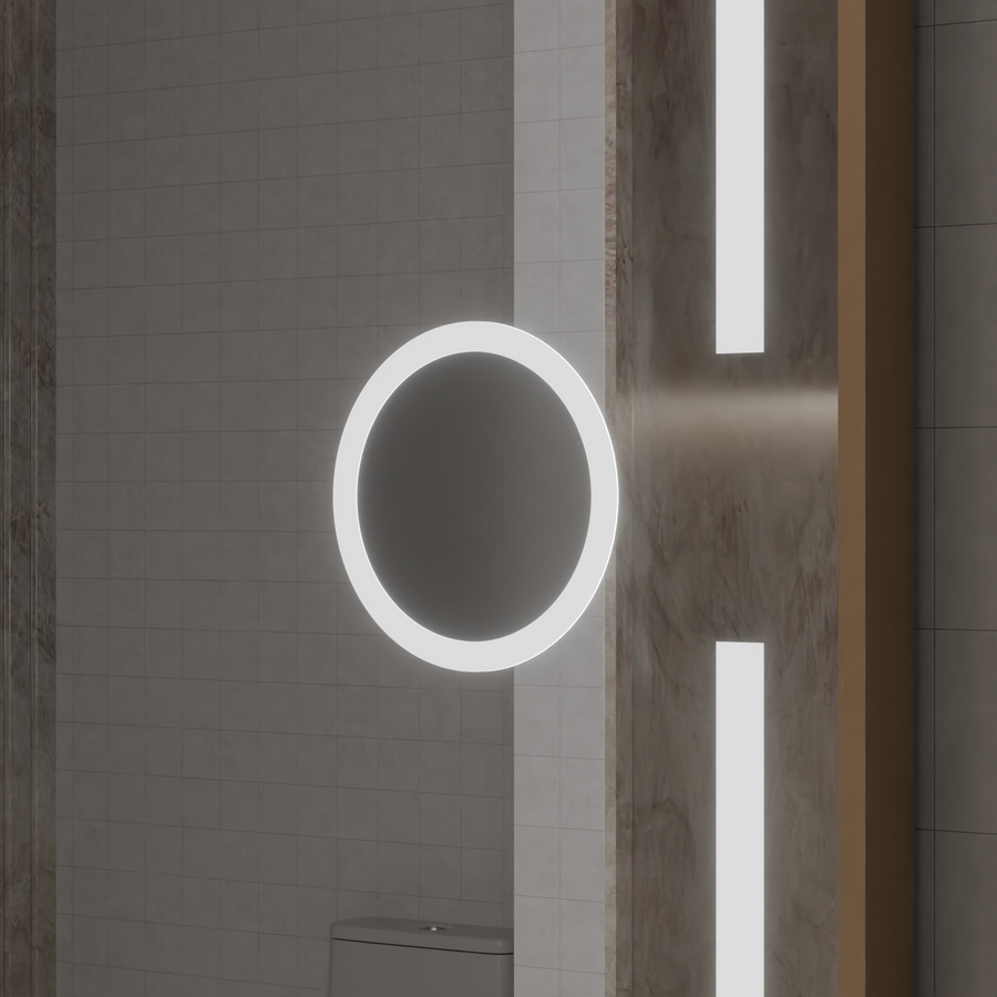 Oglinda LED Senzor MotionGlow Sofia cu functie Dezaburire Termometru Ceas 110x65 cm Lumina Calda/Rece/Neutra Dimabila,Rama Rose Gold, Colectia Marcello Funghi Oglinzi Marcello Default Title Alessandro Design