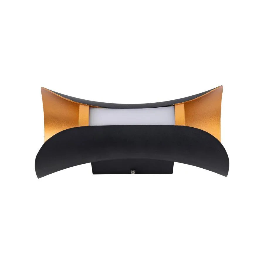 Aplica Exterior Ucrus, 12W, Negru cu Auriu, 3000K Aplice de Exterior Default Title Alessandro Design