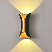 Aplica LED de Exterior Pauline 2, 10W, 20x10, 3000K, Metal, Negru si Auriu Aplice de Exterior Default Title Alessandro Design