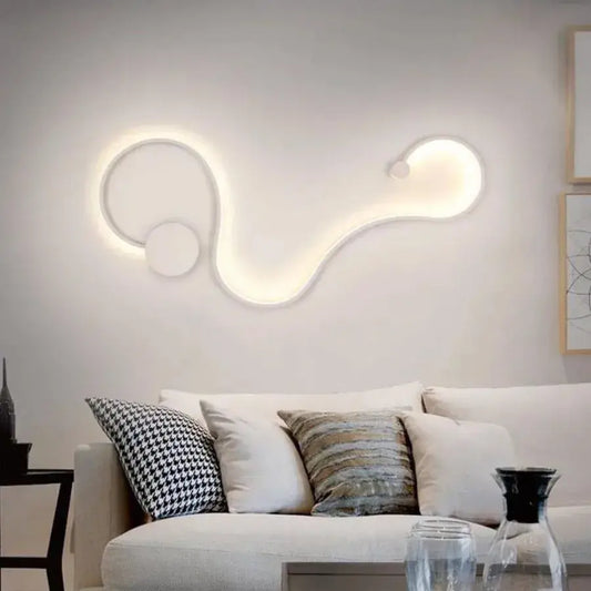 Aplica LED Deborah 38W Decorativa Lumina Rece/Calda/Neutra Metal si SIlicon Alb Aplice de Interior Default Title Alessandro Design