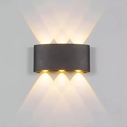 Fantas Aplica LED de Exterior si Interior, 6 Surse x 1W, IP65, Metalic, Negru, 3000K Aplice de Exterior Default Title Alessandro Design