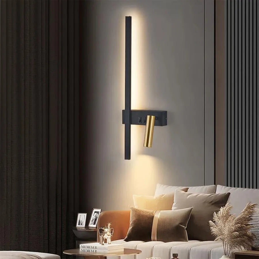Aplica LED Glory 9W Negru Auriu Aplice de Exterior Default Title Alessandro Design