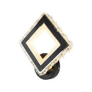 Aplica LED TERRANO cu Cristale, Patrat, 24W, Lumina Rece/Calda/Neutra, Negru & Inox Aplice de Interior Default Title Alessandro Design