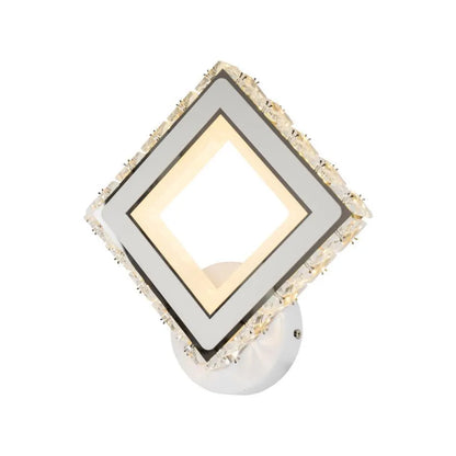 Aplica LED TERRANO cu Cristale, Patrat, 24W, Lumina Rece/Calda/Neutra, Alb & Inox Aplice de Interior Default Title Alessandro Design