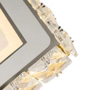 Aplica LED TERRANO cu Cristale, Patrat, 24W, Lumina Rece/Calda/Neutra, Alb & Inox Aplice de Interior Default Title Alessandro Design