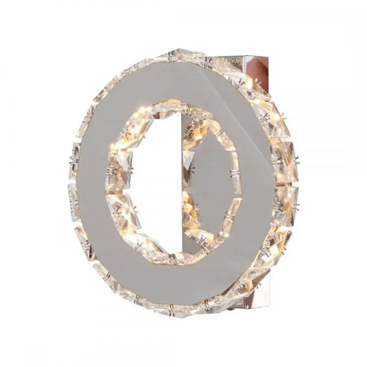 Lustra LED cu cristal MAJORA 8W, Diametru 20cm, lumina Rece/Calda/Neutra, Crom Lucios Lustre LED Cristal Default Title Alessandro Design