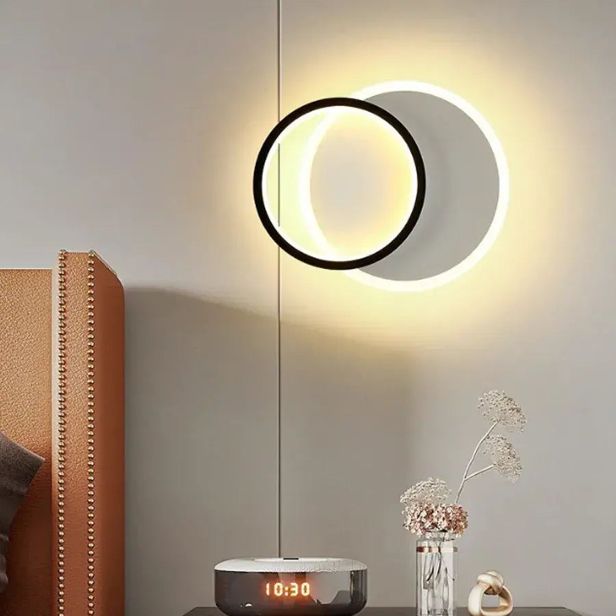 Aplica LED SMALON 26W, 2 Cercuri, lumina Rece/Calda/Neutra, Alb Negru Lustra LED Default Title Alessandro Design