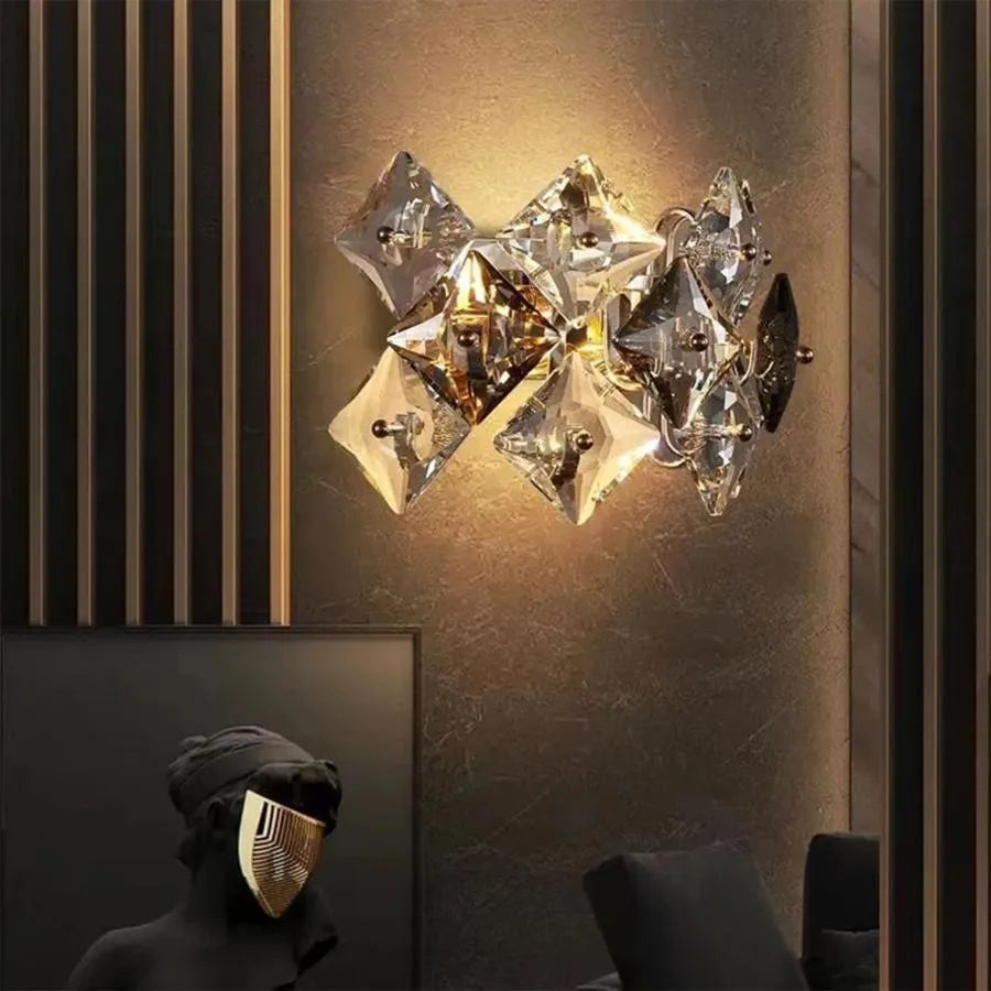 Aplica Yasmina 2xE14, Metal si Cristal, Crom Aplice de Interior Default Title Alessandro Design