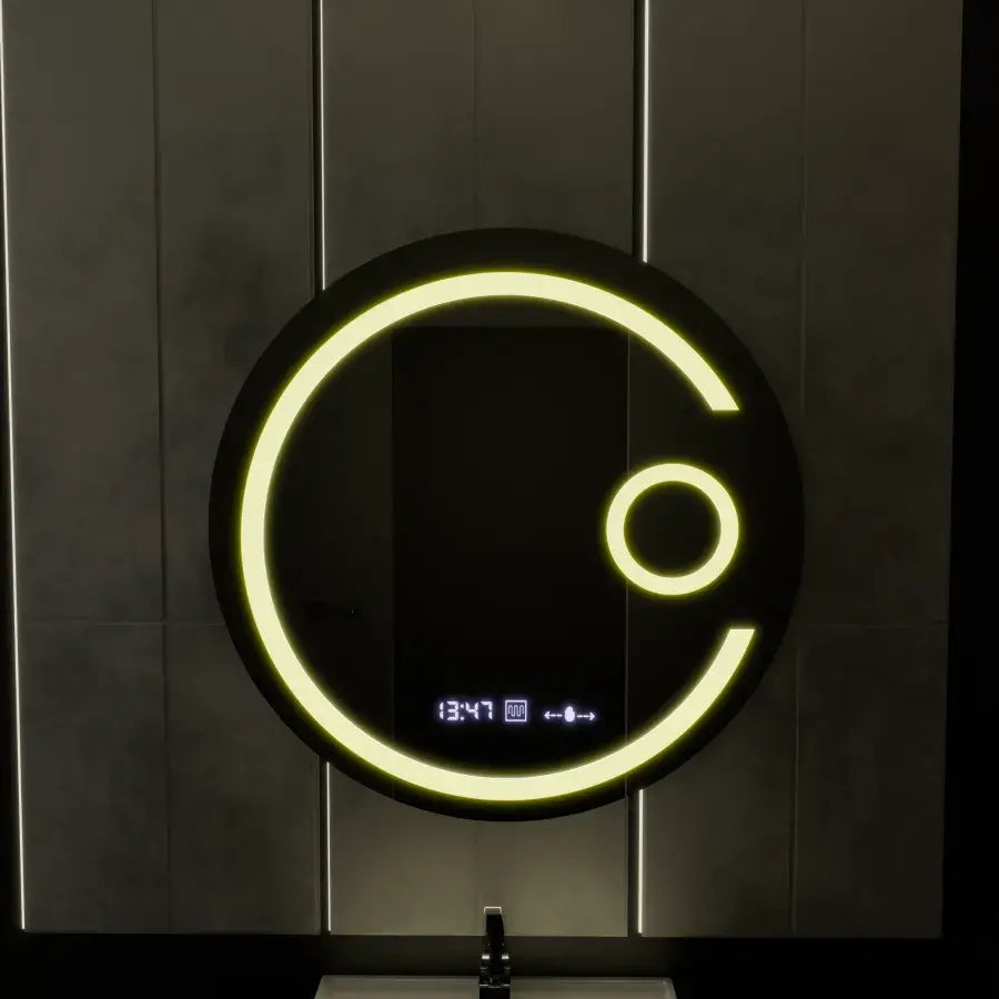 Oglinda LED Rotunda, 60cm, Visio MotionGlow Marcello, Sistem Dezaburire, Ceas & Termometru, Lupa Cosmetica, Dimabila Oglinzi Marcello Default Title Alessandro Design