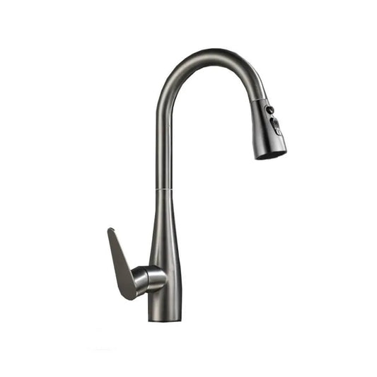 Baterie Bucatarie cu Dus Extractibil Inox Gri ZY1010 Baterii de Bucatarie Default Title Alessandro Design