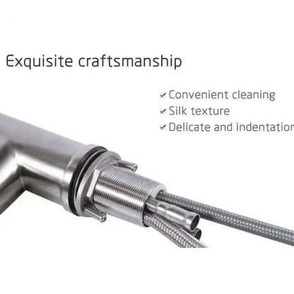Baterie Bucatarie cu Dus Extractibil, Inox SUS304, Satinat, CF018 Baterii de Bucatarie Default Title Alessandro Design