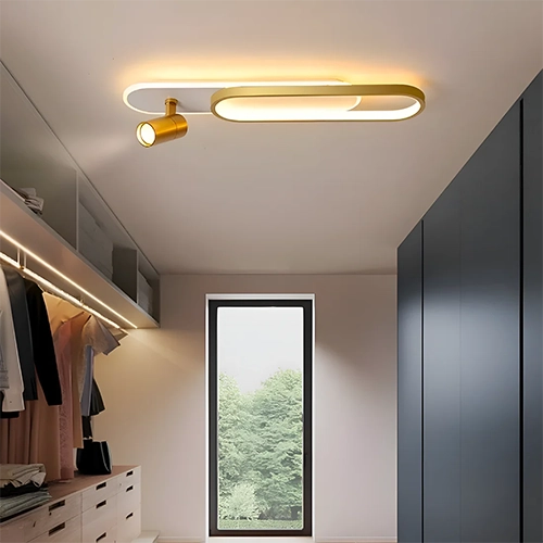 Proiector LED Reglabil FISSO Camilla, 48W, lumina Rece/Calda/Neutra 3000K/4000K/6000K, Auriu Lucios, Metal si Acril