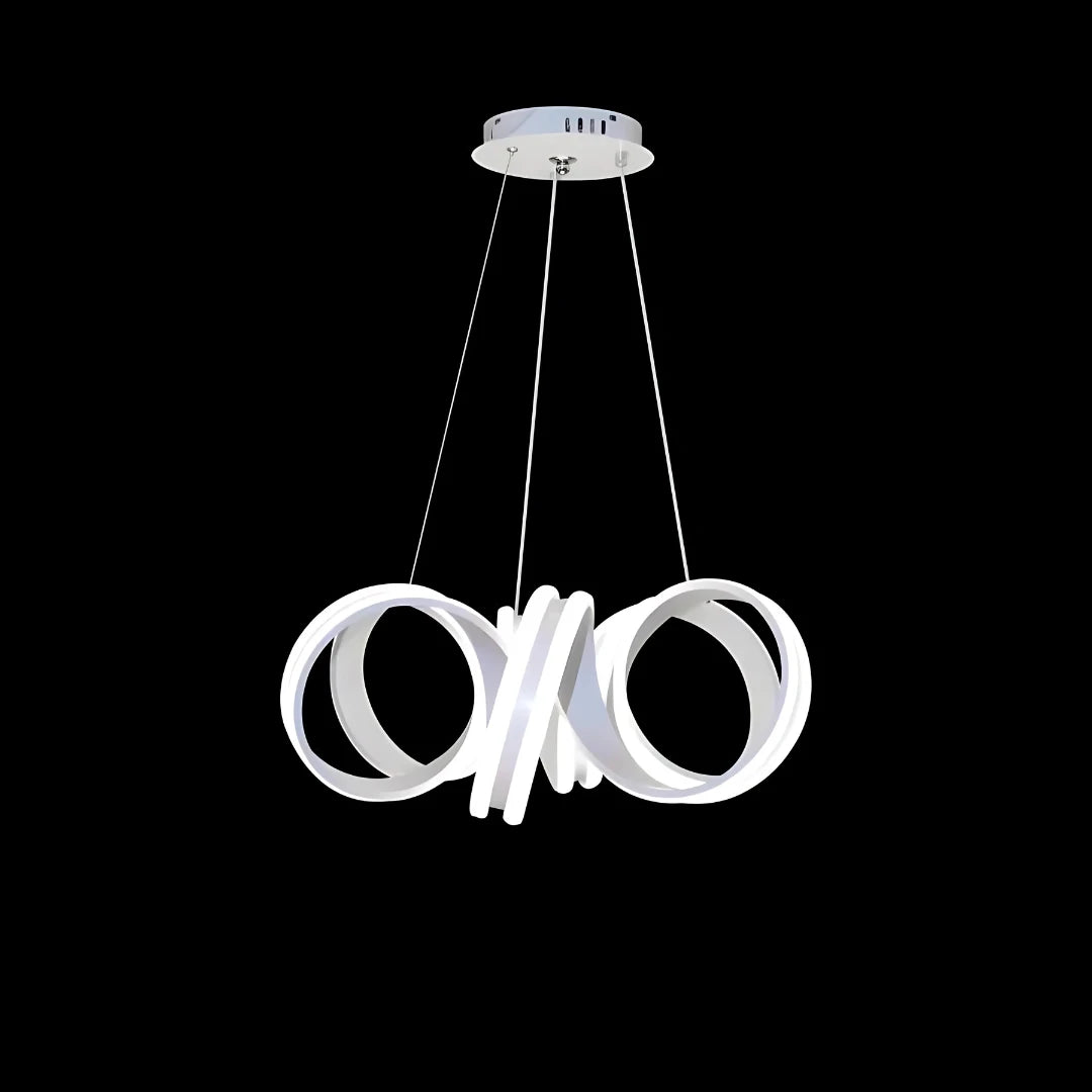 Lustra LED suspendata cu telecomanda INFINITY TWIST 180W, Ondulata, lumina Rece/Calda/Neutra, Dimabila, Alb, Inaltime Reglabila Lustre Moderne Default Title Alessandro Design