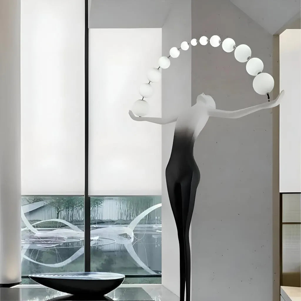 Lampadar Anatolio LED 24W 4000KMetal Negru Veioze & Lampadare Default Title Alessandro Design