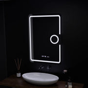 Oglinda LED Rectangulara, 50x70cm, Eclat MotionGlow Marcello, Sistem Dezaburire, Ceas & Termometru, Lupa Cosmetica, Dimabila Oglinzi Marcello Default Title Alessandro Design