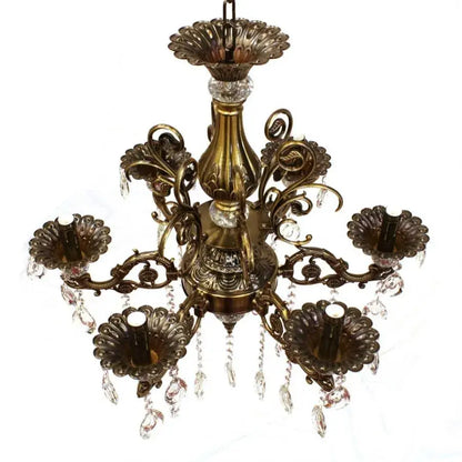 Candelabru Cristal SANSSOUCI Magno, 6xE14, Diametru 62cm, Alama Antichizata Candelabre Clasice Default Title Alessandro Design