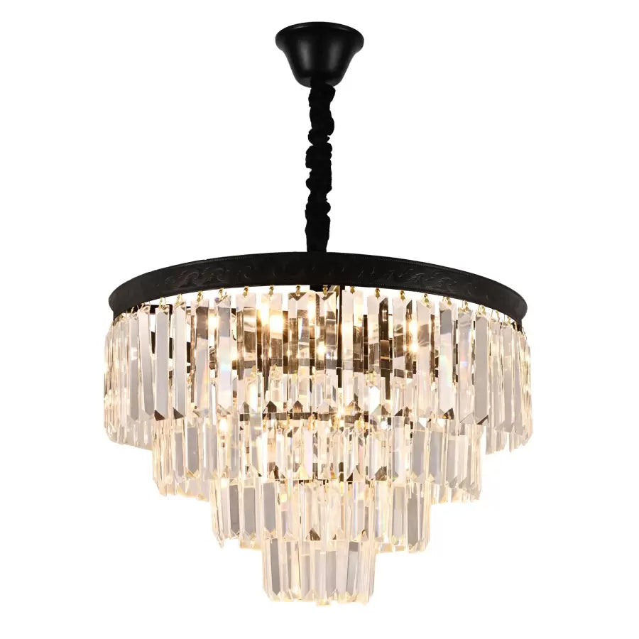 Candelabru Cristal Frank 10x E27 Negru Candelabre Cristal Default Title Alessandro Design