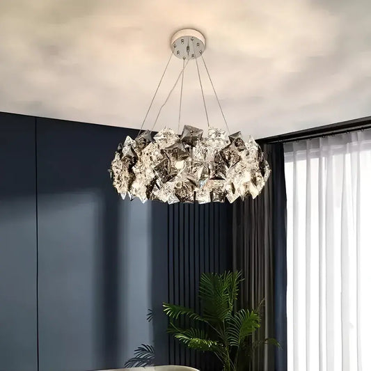 Candelabru Cristal Hefe 4x E27 Argintiu Candelabre Cristal Default Title Alessandro Design